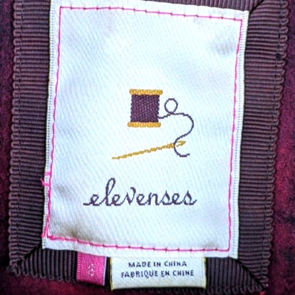 Anthro Elevenses Wanigan Plaid Pea Coat 6 - Picture 3 of 10